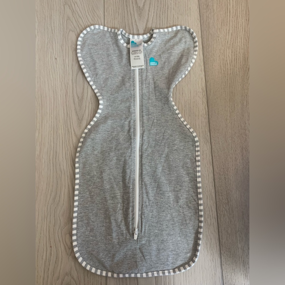 Love to Dream Gray/White Swaddle Sleep Sack